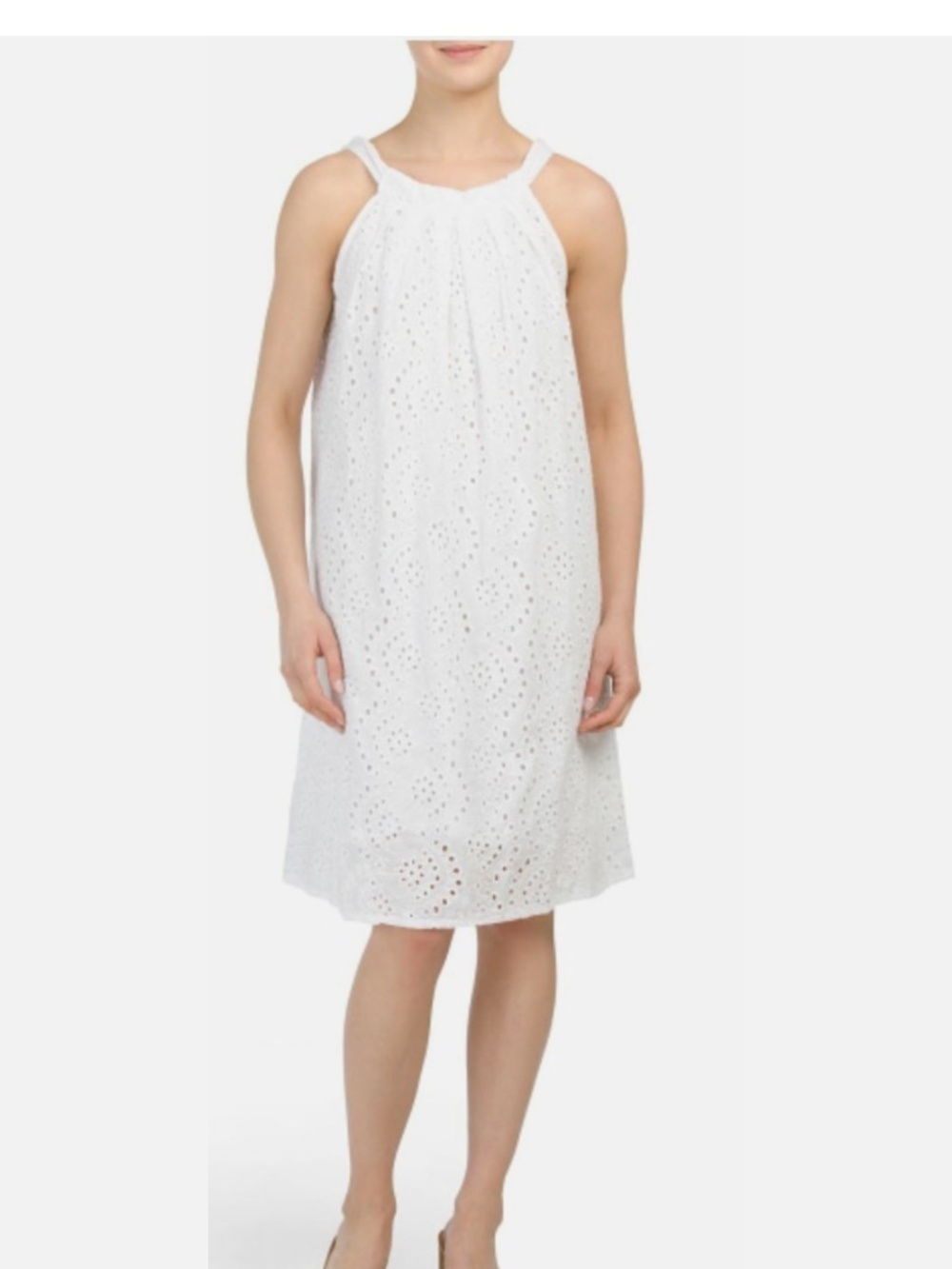 Bellambra | Italian Cotton Lace Eyelet Summer Halter Shift Dress